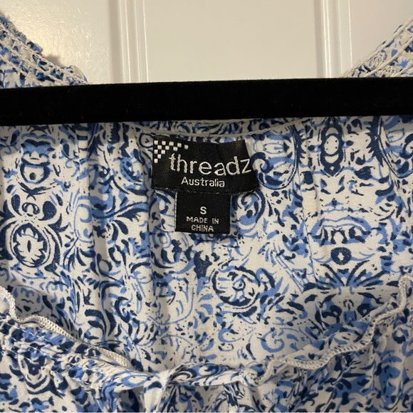 threadz Australia Blue and Multicoloured Print Dress Size Small - Picture 6 of 13